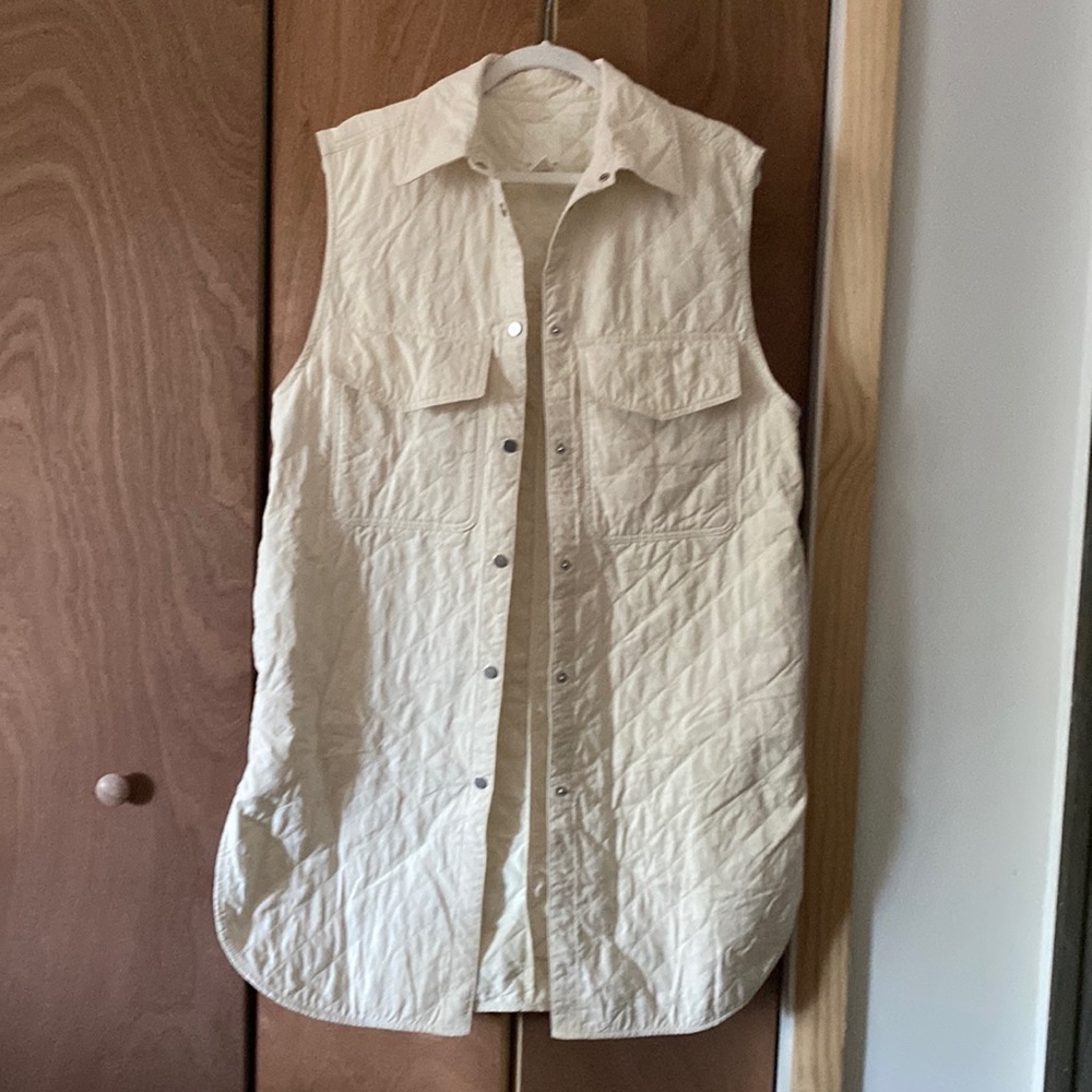 H & M Long Sleeveless Quilted Vest